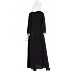 Embroidered abaya - Black and White Embroidered abaya - Black and White